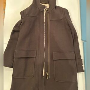 J.Crew stadium cloth green duffel coat